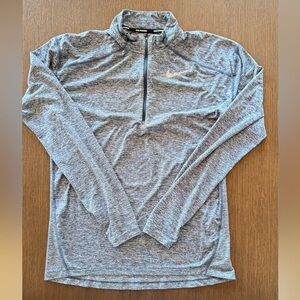Nike Blue Heathered Dri-FIT Quarter Zip Pullover